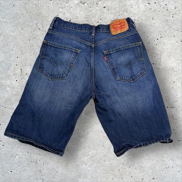 Levi’s 501 Cut-Off Denim Shorts Men’s Blue Button Fly Size 31 Medium Wash - Picture 3 of 8